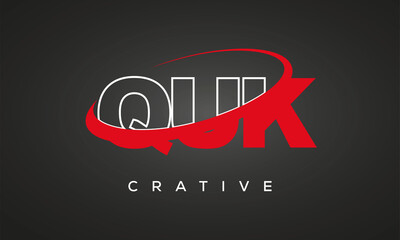 QUK letters creative technology logo design