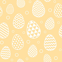 Easter eggs. Design of a seamless texture. Vecto