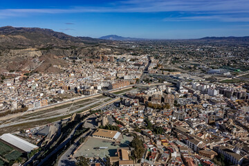 Obraz premium Lorca Spain | Die Stadt Lorca in Andalusien aus der Luft
