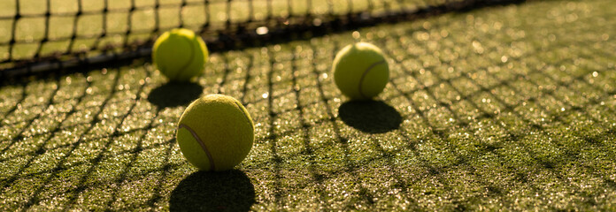 tennis ball in tennis court