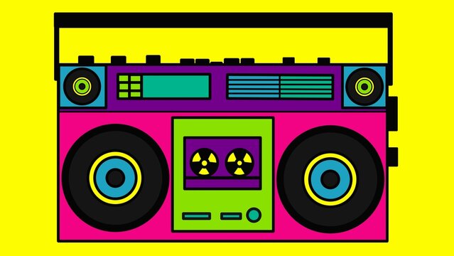 illustration of a 90's music player