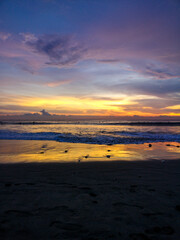 Fototapeta na wymiar Sunset in Canggu, Bali, Indonesia