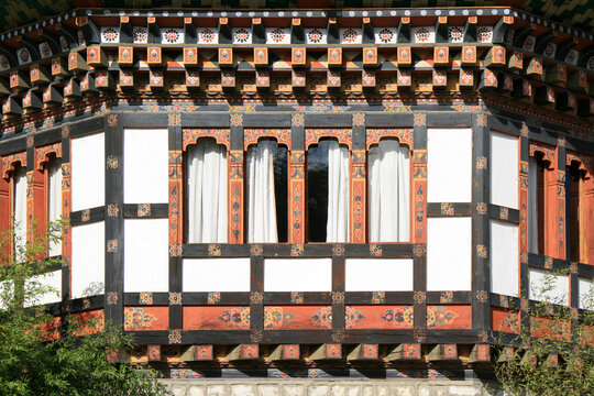 traditional building in jakar in bhutan © frdric