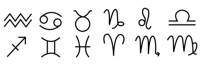 zodiac symbols ilustration