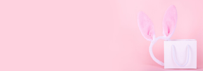 Happy Easter celebration. Festive holiday template backdrop for online shopping. Spring event celebration template for web design