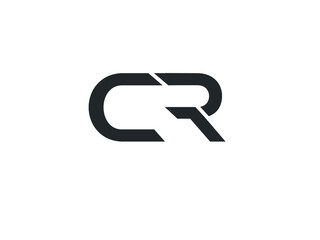 CR letter vector logo design 