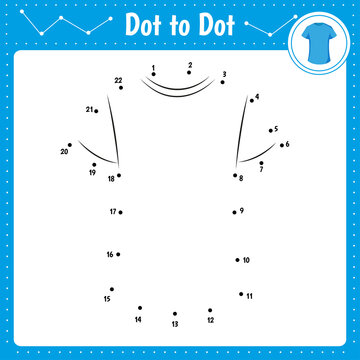 Connect the dots. Dot to dot educational game.  Vector Illustration.
