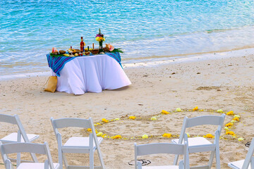 Beautiful location facing the Caribbean Sea for your mayan wedding