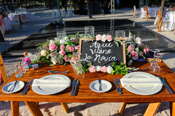 Beautiful location facing the Caribbean Sea for your wedding banquet