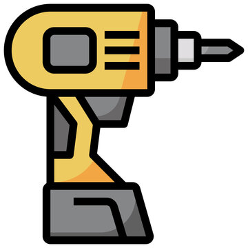 recommend clip art: DRILLER filled outline icon,linear,outline,graphic,illustration