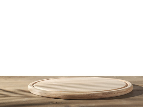 Kitchen board with isolated background and natural shadows