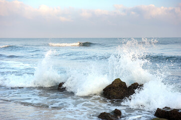 Mediterranean coast in southern Israel near the city of Ashkelon