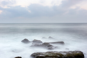 Mediterranean coast in southern Israel near the city of Ashkelon