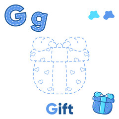 Alphabet Trace and color gift for letter G
