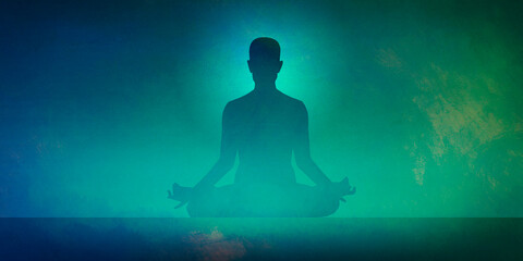 Yoga Meditation Practicing lotus Padmasana pose