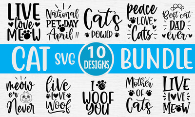 Fototapeta premium Cat SVG Bundle