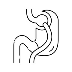 lacing bariatric line icon vector illustration