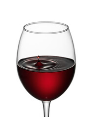 a drop in a glass of red wine