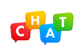 Chat Message Bubbles icon on white background. Vector stock illustration