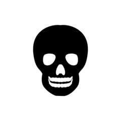 Silhouette skull. Symbol Halloween. Day of the dead skull.