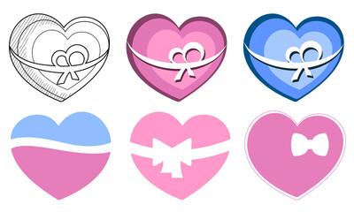 Heart, love, romance. Icon, illustration, cartoon image.