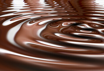 Molten chocolate. Smoothly Animated Waves.