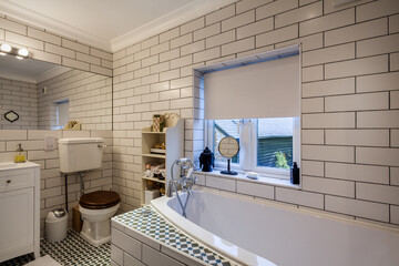 Traditional tiled bathroom