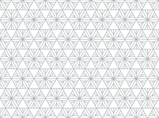 Abstract geometric pattern with lines, snowflakes. A seamless vector background. White and gray texture. Graphic modern pattern