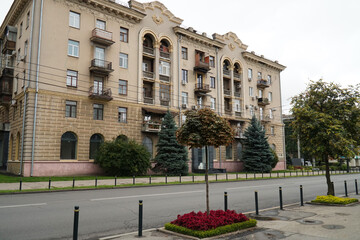 Kharkiv, Kharkiv region, Ukraine. Peaceful streets near Gorky park. City center.
