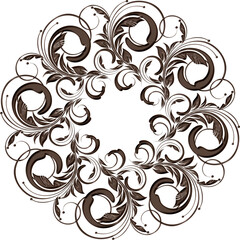 3D-image chocolate floral modern central rosette ornament for ceiling decoration