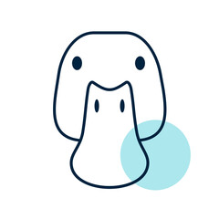 Duck icon. Farm animal vector illustration