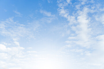 blue sky with clouds in Tokyo Japan.
