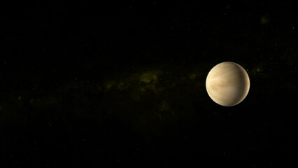 Naklejka na ściany i meble Planet Venus with Atmosphere 4K Space Scene.