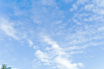 blue sky with clouds in Tokyo Japan.