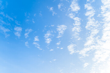 blue sky with clouds in Tokyo Japan.