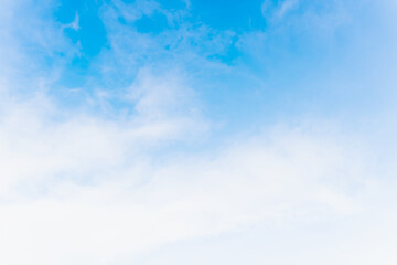 Blue sky and bright clouds at Jeju Island, Korea