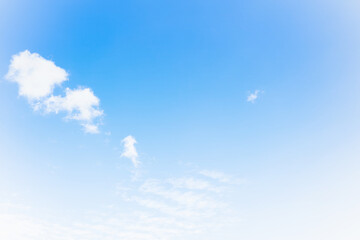 Blue sky and bright clouds at Jeju Island, Korea