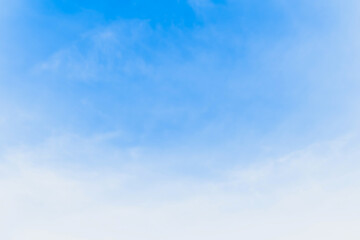 Blue sky and bright clouds at Jeju Island, Korea