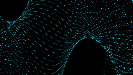 abstract colorful particle wave background animation. Abstract digital particle wave and light abstract background ,animation cyber or technology background.	