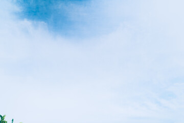 Blue sky and bright clouds at Jeju Island, Korea