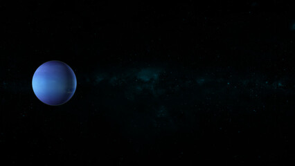 Fototapeta na wymiar Planet of Neptune rotating background animation.