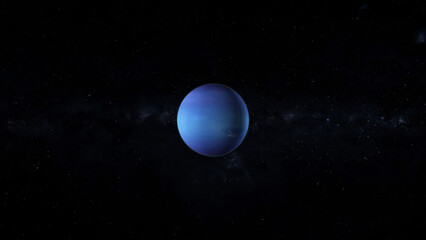Fototapeta na wymiar Planet of Neptune rotating background animation.