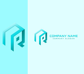 Letter NR Logo Design Monogram Vector