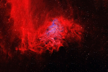Red galaxy in deep space. Elements of this image were furnished by NASA.