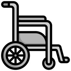 WHEELCHAIR filled outline icon,linear,outline,graphic,illustration