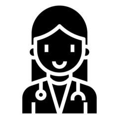 PHYSICIAN glyph icon,linear,outline,graphic,illustration