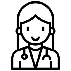 PHYSICIAN line icon,linear,outline,graphic,illustration