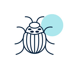 Colorado beetle vector isolated icon