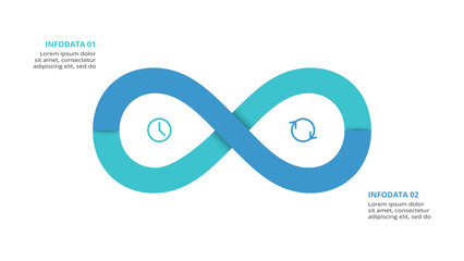 Creative concept for infographic with 2 steps, options, parts or processes. Business data visualization.