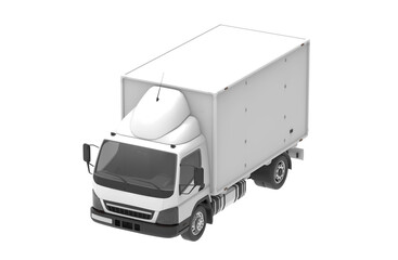 Transportation of goods carry van 3d illustration rendering